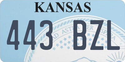 KS license plate 443BZL