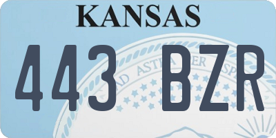 KS license plate 443BZR