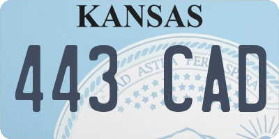 KS license plate 443CAD