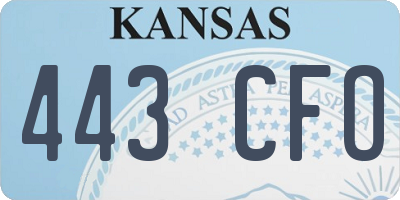 KS license plate 443CFO