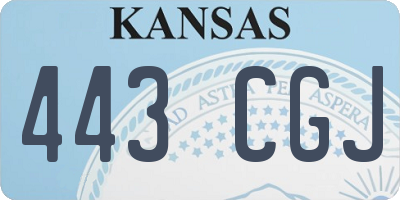 KS license plate 443CGJ