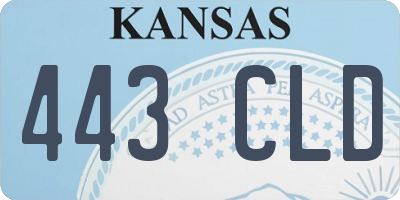 KS license plate 443CLD