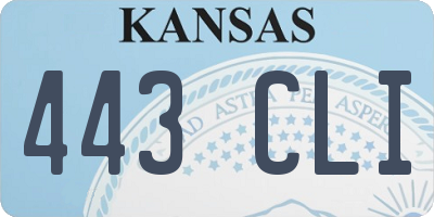 KS license plate 443CLI