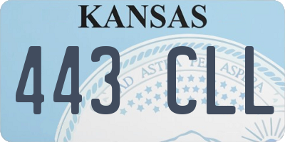 KS license plate 443CLL