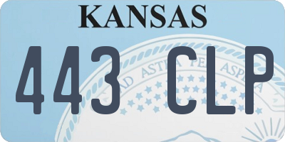 KS license plate 443CLP