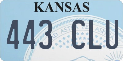 KS license plate 443CLU