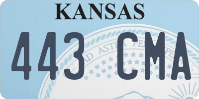 KS license plate 443CMA