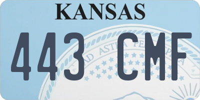 KS license plate 443CMF