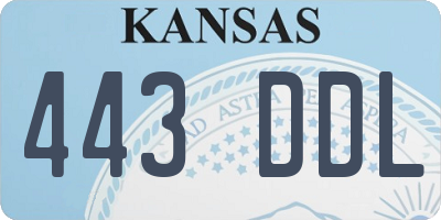 KS license plate 443DDL