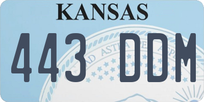 KS license plate 443DDM