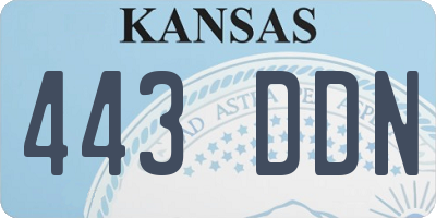 KS license plate 443DDN