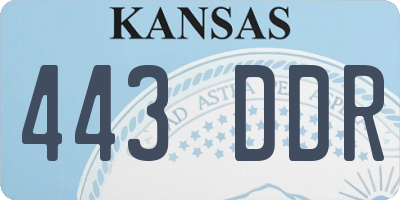 KS license plate 443DDR