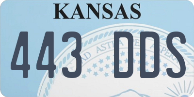 KS license plate 443DDS