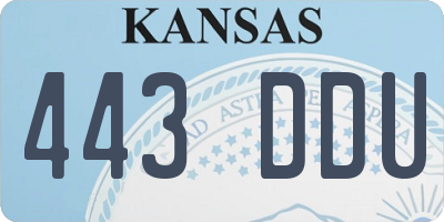 KS license plate 443DDU