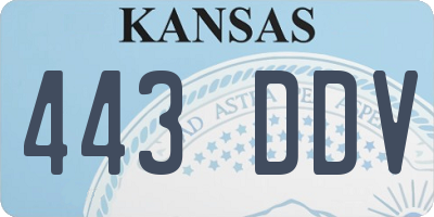 KS license plate 443DDV