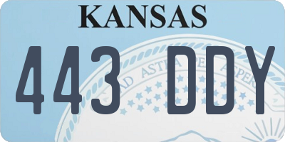KS license plate 443DDY