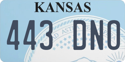 KS license plate 443DNO