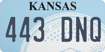 KS license plate 443DNQ