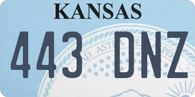 KS license plate 443DNZ