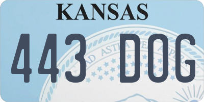 KS license plate 443DOG