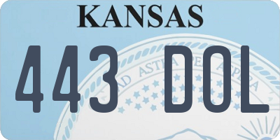 KS license plate 443DOL