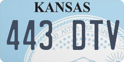 KS license plate 443DTV