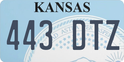 KS license plate 443DTZ