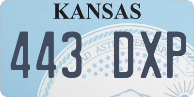 KS license plate 443DXP