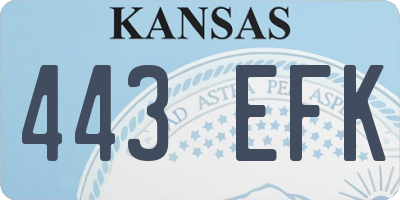 KS license plate 443EFK