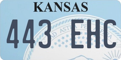KS license plate 443EHC