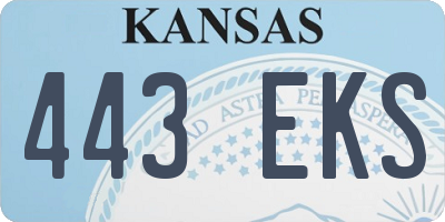 KS license plate 443EKS