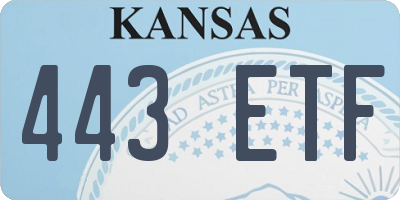 KS license plate 443ETF