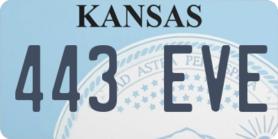 KS license plate 443EVE