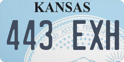 KS license plate 443EXH
