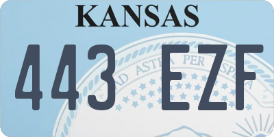 KS license plate 443EZF