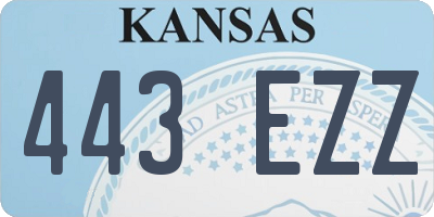 KS license plate 443EZZ