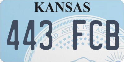 KS license plate 443FCB