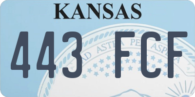 KS license plate 443FCF