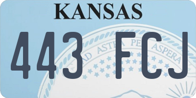 KS license plate 443FCJ