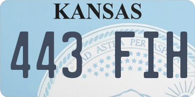 KS license plate 443FIH