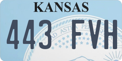 KS license plate 443FVH