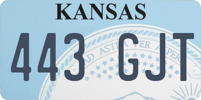 KS license plate 443GJT
