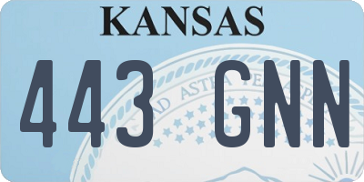 KS license plate 443GNN