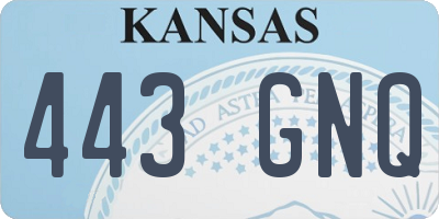 KS license plate 443GNQ