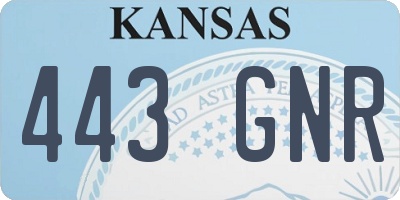 KS license plate 443GNR