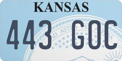 KS license plate 443GOC