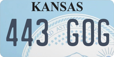 KS license plate 443GOG