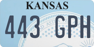 KS license plate 443GPH