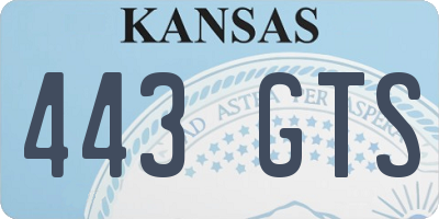 KS license plate 443GTS