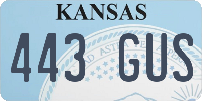 KS license plate 443GUS